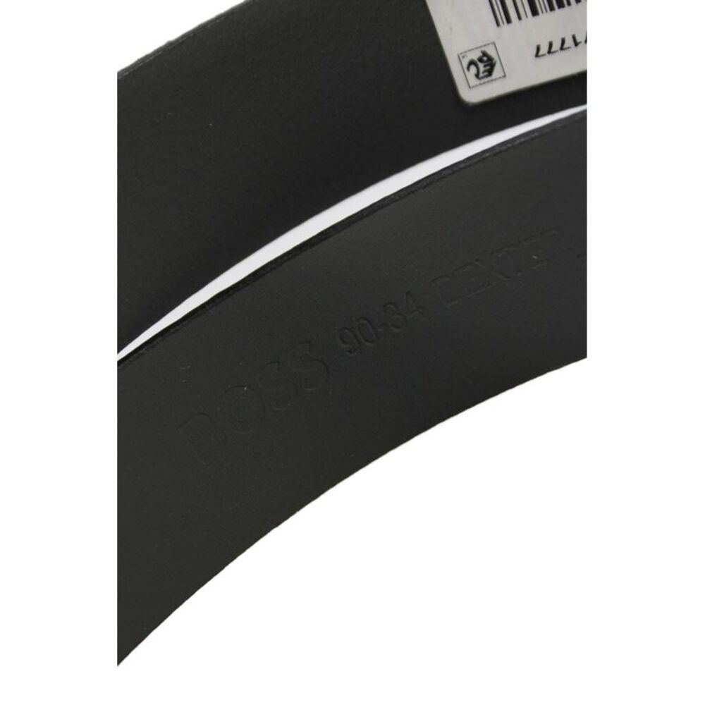BOSS Mens Leather Square Buckle Belt Black Size 34 - Picture 5 of 5